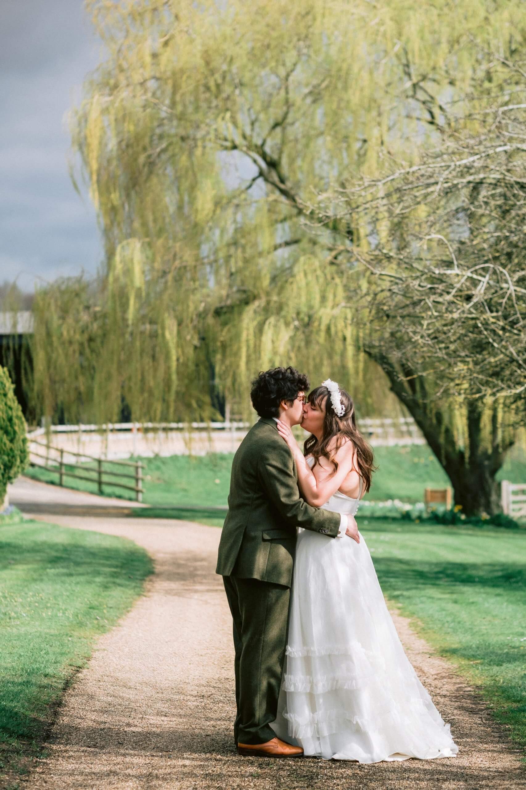 Anna and George Kissing