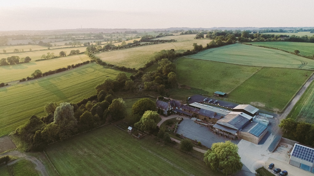 Drone shot of crockwell farm