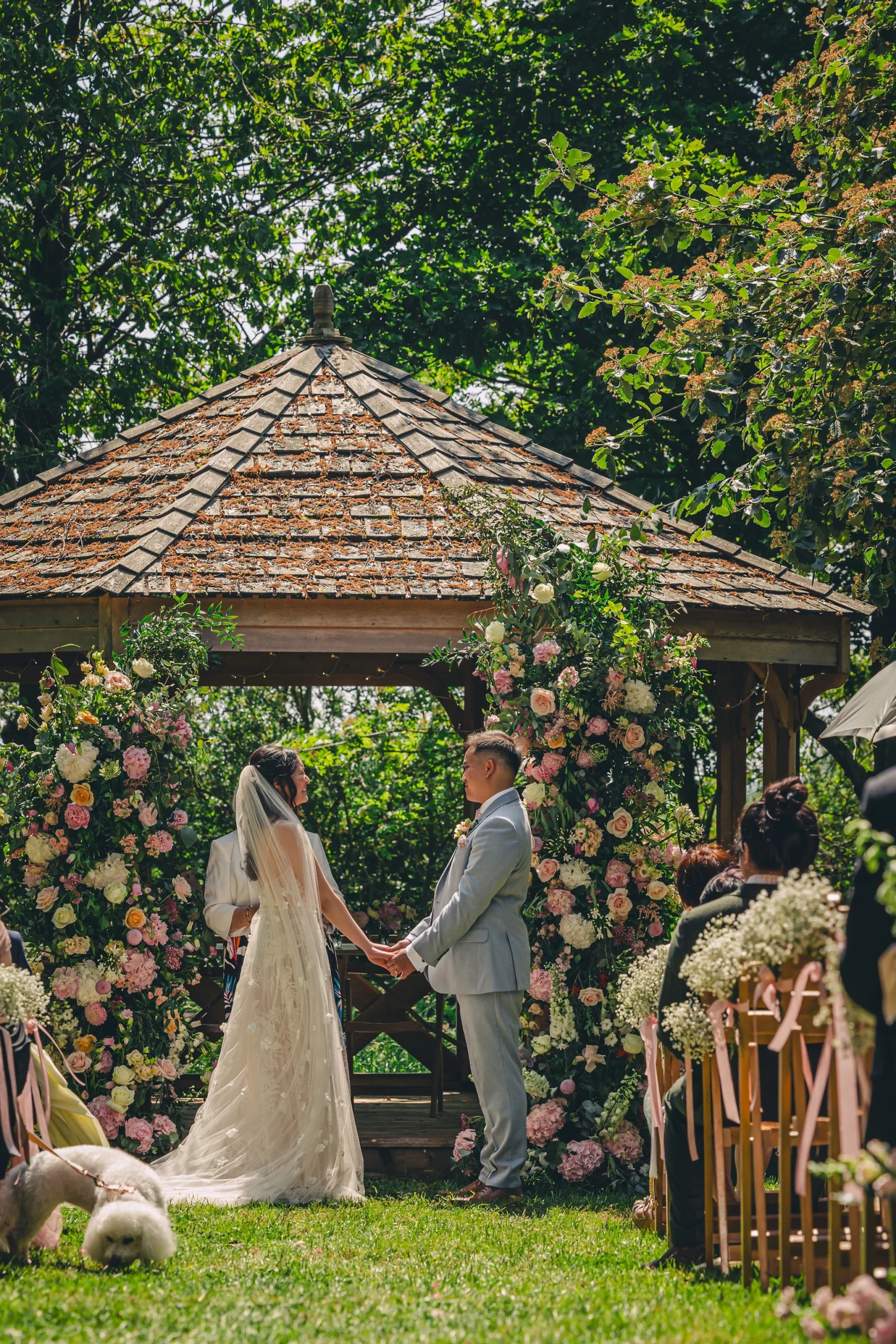 Wedding in the orchard pavilion