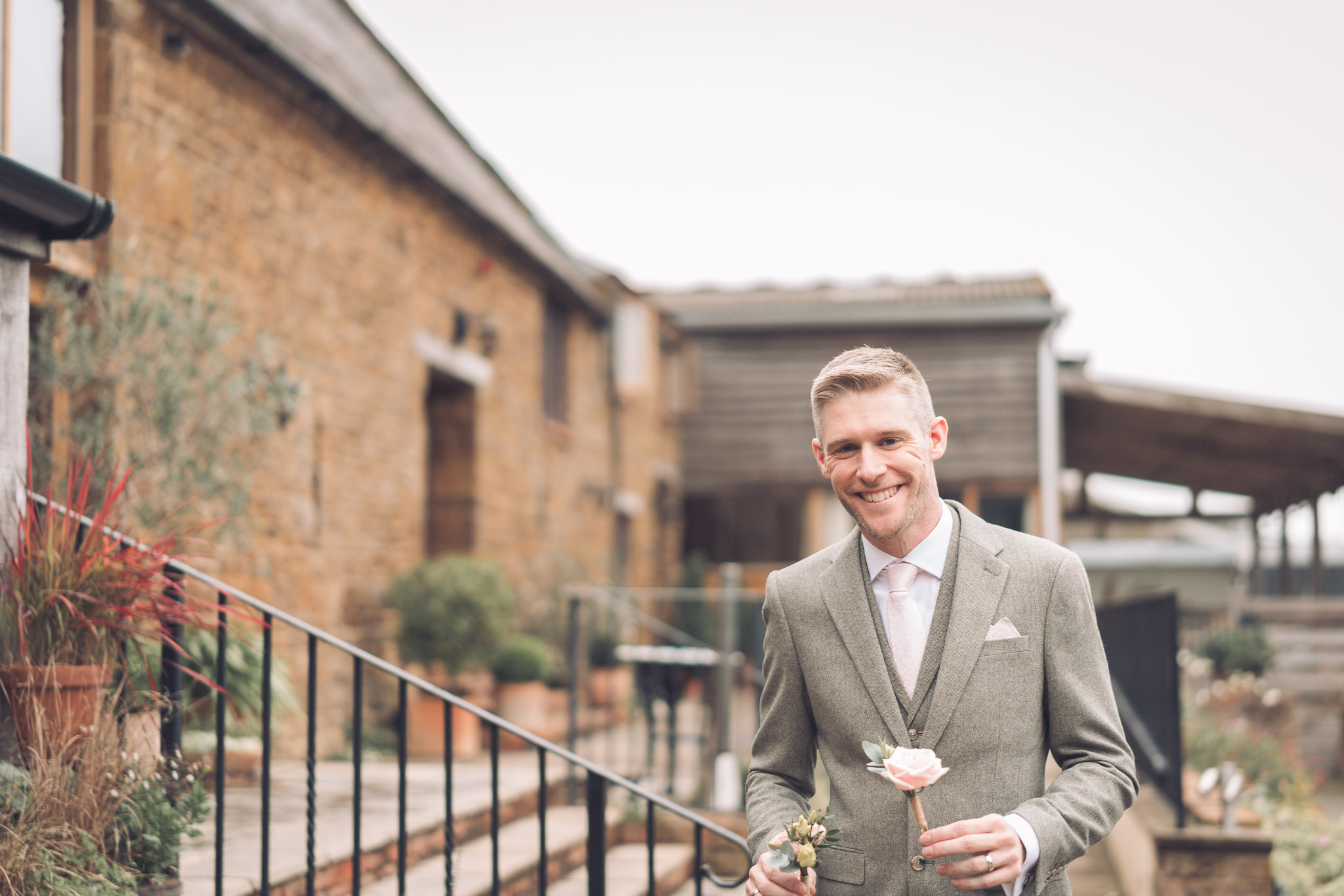 A Man holding a flower